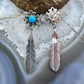 Carolyn Pollack Sterling Silver Beauty Turquoise Feather Dangle Earrings For Women