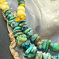 Desert Rose Trading Sterling Silver 2 Strand Turquoise & Yellow Opal Necklace For Women