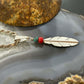 Anthony Gatewood Sterling Silver Turquoise & Coral Beads Feather Pendant For Women