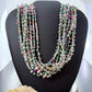 Vintage Native American 10 Strands Heishi and Multistone 30" Necklace For Women