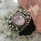 Carolyn Pollack Sterling Silver Oval Rose Quartz Decorated Ring Sz 7.5 For Women