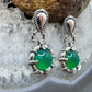 Carolyn Pollack Sterling Silver Round Jade Decorated Dangle Earrings For Women