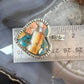 Sterling Silver Southwestern Style Spiny Oyster Turquoise Heart For Women