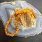 Sterling Silver Natural Amber Beaded 18" Necklace For Women