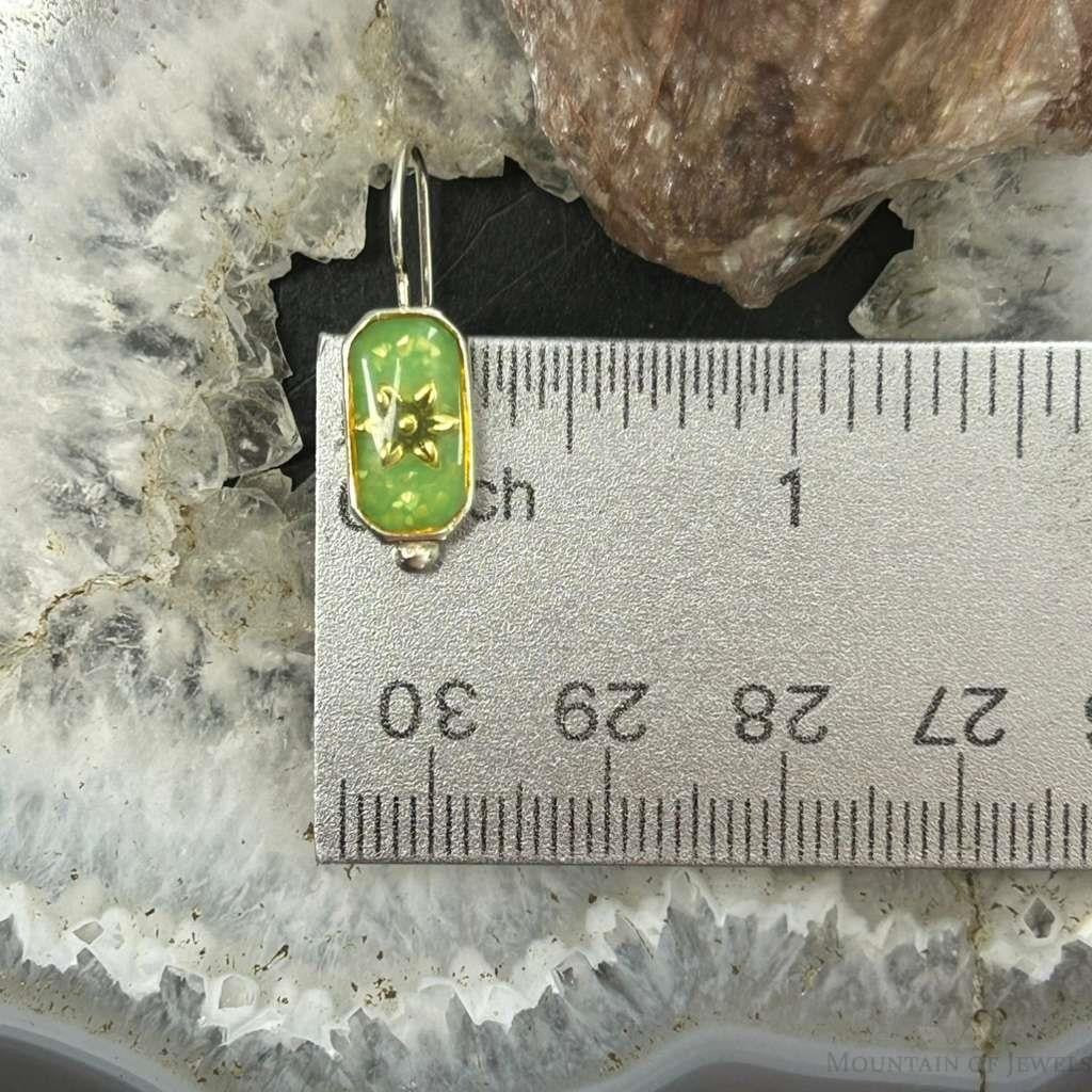 Carolyn Pollack Sterling Silver Green Turquoise Chip Dangle Earrings For Women