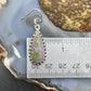 Sterling Silver Southwestern Style Teardrop Stichtite Dangle Earrings For Women