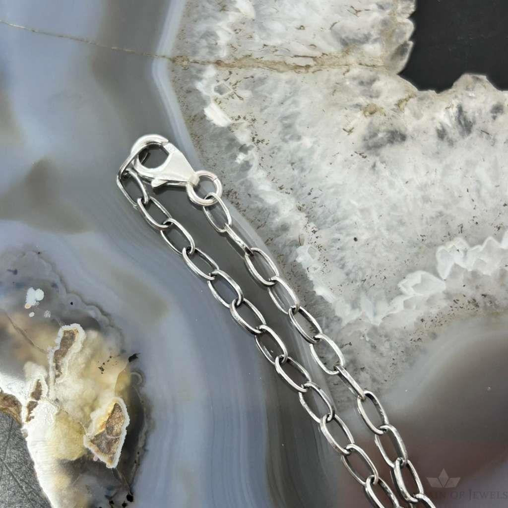 Sterling Silver Southwestern Style Teardrop Turquoise Naja 17" Necklace For Women