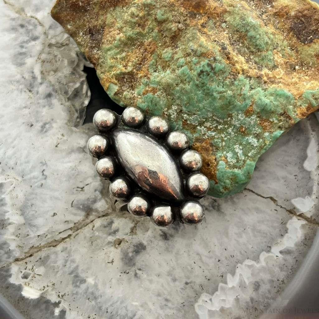 Vintage Mexico Silver Marquise Surrounded by 12 Raindrops Ring Size 8.5 For Women