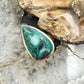 Sterling Silver Southwestern Style Teardrop Azurite Malachite Ring Size 8 For Women