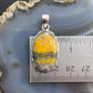 Sterling Silver Southwestern Style Oval Yellow Jasper Pendant For Women