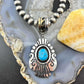 Tommy & Rosita Singer Sterling Silver Overlay w/Turquoise Unisex Pendant #1