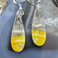 Sterling Silver Teardrop Bumblebee Jasper Slab Dangle Earrings For Women #177