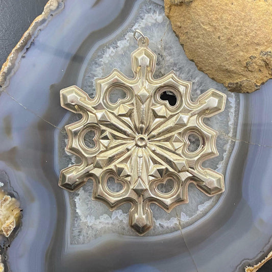 Vintage 1979 Christmas Snowflake Sterling Silver Ornament/ Pendant by Gorham