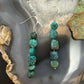 Sterling Silver Natural 5 Turquoise Beads Long Dangle Earrings For Women