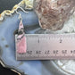 Sterling Silver Elongated Triangle Rhodonite Slab Dangle Earrings For Women #241