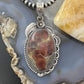 Sterling Silver Southwestern Style Oval Peanut Obsidian Pendant For Women