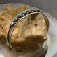 Elton Cadman Native American Sterling Silver Turquoise Single Row Bracelet For Women