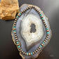 Southwestern Style Copper 8-10mm Navajo Pearl Beades &Turquoise Disk Necklace For Women