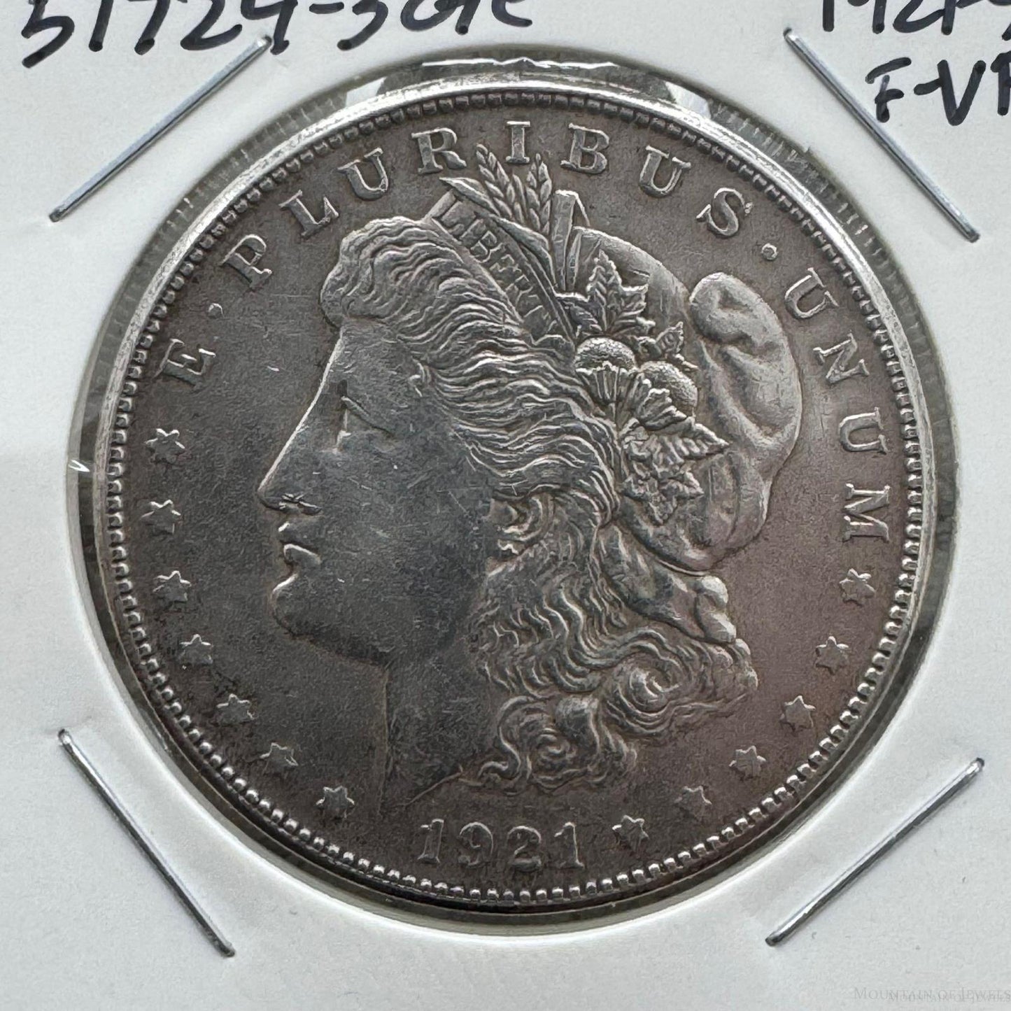 1921-S US 90% Morgan Silver Dollar F-VF #51724-3GE