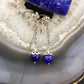 Carolyn Pollack Sterling Silver Round Lapis Bead Dangle Earrings For Women