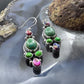 Sterling Silver Southwestern Style Multistone Cluster Dangle Earrings For Women #4