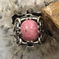 Carolyn Pollack Sterling Silver Oval Rhodonite Decorated Ring Size 9 For Women