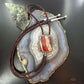 Sterling Silcer Southwestern Style Large Snake Skin Jasper Decorated Bolo Tie For Men