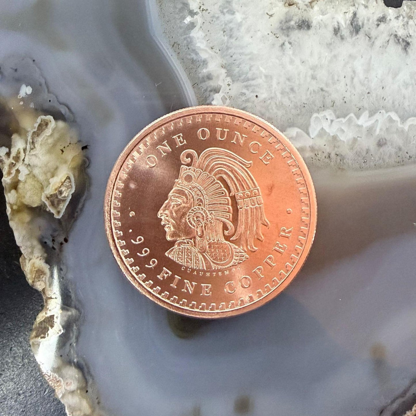 New Tube of 20 One AVDP Ounce .999 Fine Copper Mexico Cuauhtemoc Rounds Mint