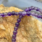 Sterling Silver 6mm Amethyst Beaded 18" Necklace For Women