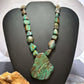 Vintage Chunky Natural Turquoise Stone w/Natural Turquoise Necklace For Women