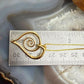 Carolyn Pollack Sterling Gold Plated Spiral Heart Pendant Necklace For Women