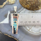 Raylan & Patty Edaakie Zuni Sterling Silver Multi Stone Inlay Pendant For Women