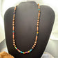 Copper Navajo Pearl Round & Cylinder w/Multi Color Sediment Jasper 18" Necklace For Women