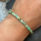 Sterling Silver Turquoise Disk Beads 7.5" Bracelet For Women