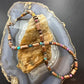 Southwestern Style Copper Navajo Pearl Round &Cylinder w/Multistone 18" Necklace For Women