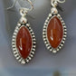 Sterling Silver Southwestern Style Marquise Carnelian Dangle Earrings For Women