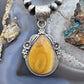 Sterling Silver Southwestern Style Teardrop Banded Agate Decorated Pendant For Women