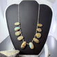 Sterling Silver Southwestern Style Boulder Ribbon Turquoise 18" Necklace For Women