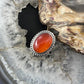 Carolyn Pollack Sterling Silver Horizontally Mounted Oval Carnelian Ring For Women