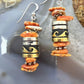 Tommy & Rosita Singer Sterling Silver Orange Spiny Oyster Beads Dangle Earrings For Women