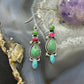 Sterling Silver Southwestern Style Multistone Dangle Earrings For Women #10