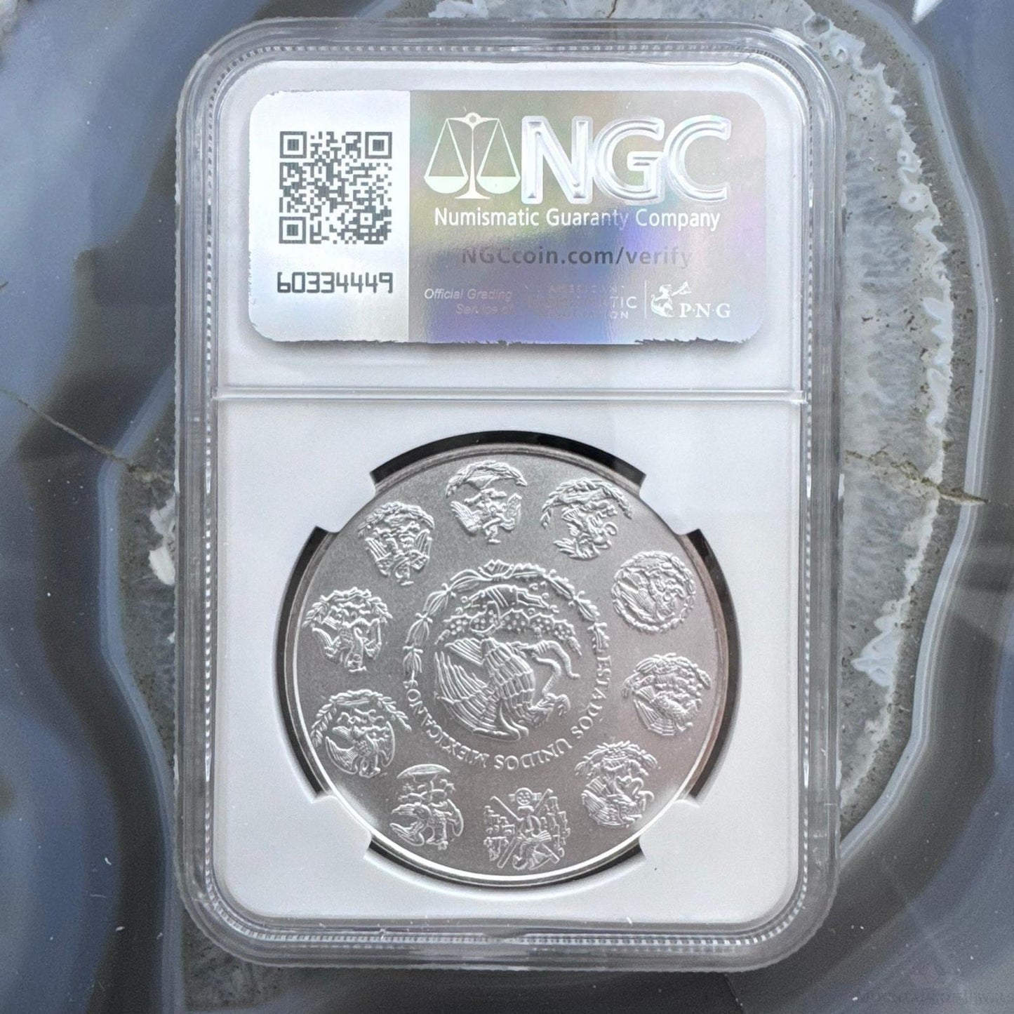 2011 Mexico One Ounce .999 Fine Silver NGC MS69 #013 SOME TONNING