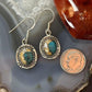 Sterling  Silver Southwestern Style Spiny Oyster Turquoise Dangle Earrings For Women #1