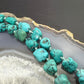 Vintage Silver Native American Graduated Rough Turquoise 18" Necklace For Women