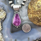 Robert Shakey Sterling Silver Teardrop Purple Spiny Oyster Pendant For Women