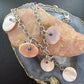 Carolyn Pollack Sterling Silver 7 MOP Disc, Amethyst Twisted Link Chain 20" Necklace For Women
