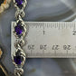 Carolyn Pollack Sterling Silver 6 Faceted Amethyst Link Bracelet For Women