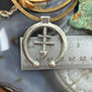 Gary Custer Sterling Silver Tufa Cast Cross Naja Unisex Pendant w/Leather Cord