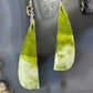 Sterling Silver Half Moon Vesuvianite Slab Dangle Earrings For Women #329