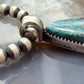 Anthony Lujan Taos Puablo Silver & Brass Triangle Turquoise Pendant For Women